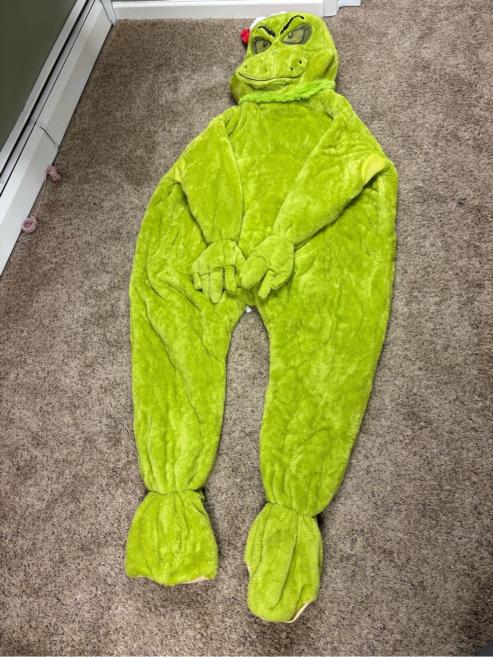 Adult Grinch Plush One-Piece Costume